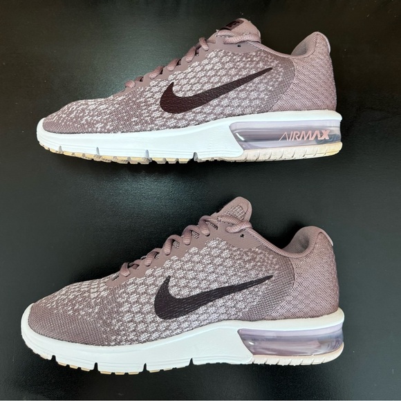 Nike Air Max Sequent 2 Taupe Grey Port Wine Plum Fog Women’s Size 7 - Picture 9 of 13